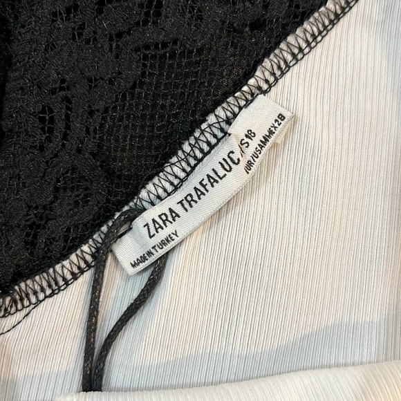 Zara white with black lace bodysuit - Picture 6 of 7